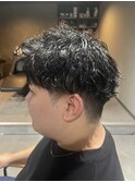 MEN’S HAIR/ブルーブラック/フェザーパーマ/柏