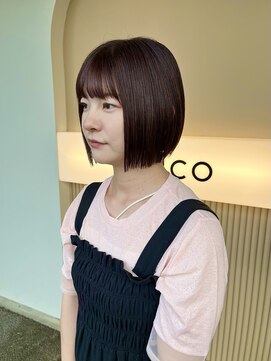 リコ(RICO) 切りっぱなしボブ×ピンク