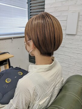 パラッチ 西宮店(Palacchi) ブラウンベージュ×耳掛けショートボブ大人可愛い20代30代40代