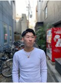 センター分けマンバンヘアアップバングオールバック