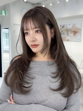 オニキス 原宿(ONYX) a250ブリーチなしダブルカラーミルクティーグレージュレイヤー