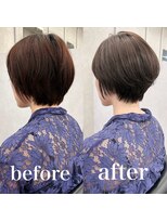 ヘアサロン ドットプラス 町田店(dot. plus) 小顔ショート/ダークブルー/デジタルパーマ/町田