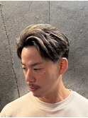 韓国風オールバック　