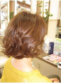 ふわっとミディパーマ