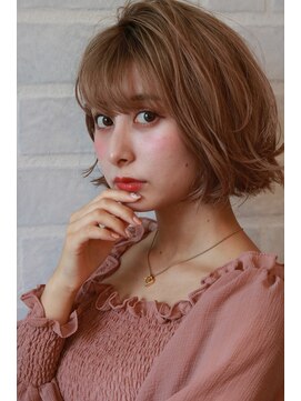 ブリーチ ラボ エーアイ 原宿店(BLEACH LABO Ai) 20代30代40代50代 色っぽふんわりショートの重軽ウェーブヘア♪