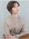 ショートボブ★耳かけショートフォギーベージュ★髪質改善