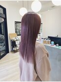 【韓国スタイル】パープルピンク×髪質改善ストレート