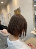 大人可愛い20代30代40代小顔丸み前下がりショートボブ