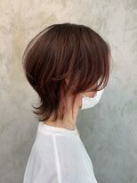 フリーダムメルシー(freedom Merci)&nbsp;■ショートウルフボブ　インナー　フェイスフレーミング　ピンク