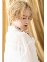 カバーヘア ブリス 川口(COVER HAIR bliss)&nbsp;外国人風ブリーチオンカラーハイライト大人ボブショートY川口