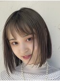 大人　おしゃれ　ボブ　縮毛矯正　髪質改善　（浦本伸次）