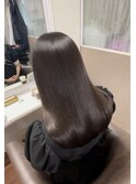 艶髪、絹髪ロングシンプルストレート◎オータムブラウン