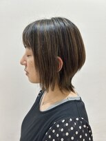 ヘアーライズ 池袋東口店(hair RISE)&nbsp;白髪ぼかしハイライトグラボブウルフカット