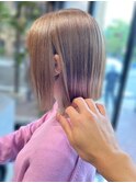 20代30代ダブルカラーブリーチ立体感グラデーション透明感カラー