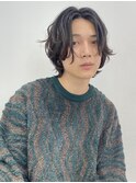 ダークグレージュ センターパート MOMO