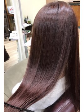 ルッソリベラ 池袋(Lusso libera) ピンクブラウン/ストレートロング/シンプルストレート/