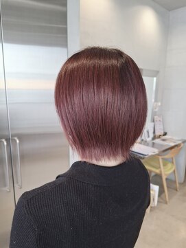 オーガニック リブ 川越(organic+live) 大人可愛い丸みボブピンクラベンダーベージュベビーピンク