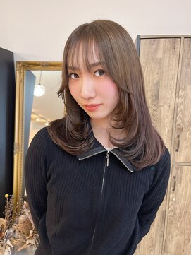 ミョンシル 【myonsil 松本】レイヤーカット/ミルクグレージュ