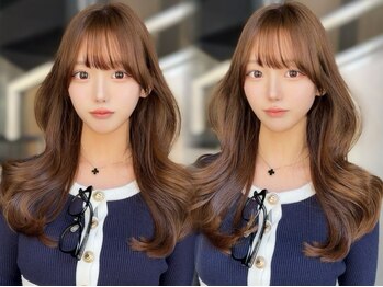 カルナ バイ エルモ(calna by ELMO)の写真/【京橋】顔周りカットでトレンドの"韓国風小顔魅せヘア"◇レイヤーをいれた大人くびれヘアで上品に。