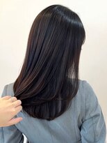 バイエイト(X8) 大人グレージュ暗髪レイヤー 韓国ヘア