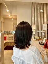 アシャ ヘアー ソリューション 神戸店(asha hair solution) ミルクティーブロンド/ダークブルー/デジタルパーマ/摂津本山