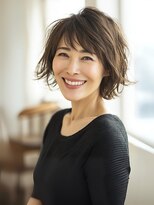 シャルマン 銀座(Charumante)&nbsp;４０代５０代◎白髪ぼかしハイライト夏カラー髪質改善小顔ボブ