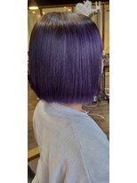 エイチエムヘアーホーム 池袋2号店(H M hair home)&nbsp;ダークパープル/ショートボブ/ハッシュレイヤーボブ/前髪/韓国