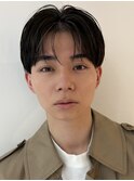 センターパートツーブロックアップバングサーフカールマッシュ