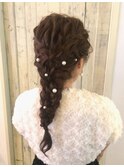 パールアクセ使ったダウンスタイル