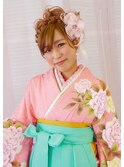 編み込みアップスタイル