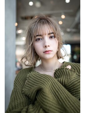 オースティン 流山おおたかの森(AUSTIN) 大人かわいい前髪セシルカットココアブラウンフリンジウェーブ