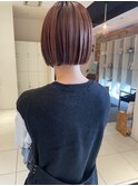 ミニボブ×ツヤっとオレンジ