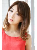 ハニーベージュ グラデーションナチュラルモードミディアム
