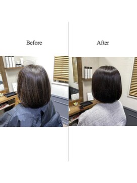 カミケン 清明店(kamiken.) 大人上品グレイカラー美シルエットボブ【カミケン清明店】