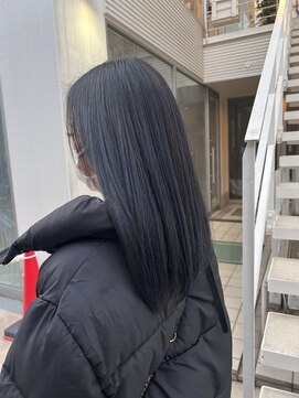 アソビ 表参道(ASOBI) ダブルカラー　ハイライト　ブルー