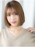 透明感あるメルティカラーで小顔ツヤ感ボブg古河20代30代40代