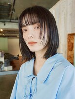 ノラジャーニー(NORA Journey) 【NORA Journey 】暗髪×顔周り姫カットレイヤーのウルフ風ボブ