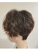 マッシュショート×パーマ
