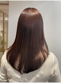 ピンクバイオレットブラウン＋髪質改善高濃度水素トリートメント