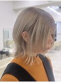 ブリーチ/ダブルカラー/ウルフ/レイヤー/前髪カット[渋谷駅]