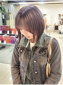 切りっぱなしボブ/エアリーロング/美髪/ピンクブラウン/茅ヶ崎