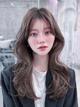 フィヴェント(Fivent) 秋色オリーブベージュ/レイヤーパーマ/くびれヘア