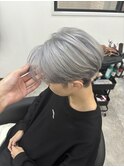 シルバー/ホワイトカラー/ハイトーン/メンズカット/ブリーチ