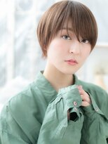 モッズヘア 越谷(mod's hair)&nbsp;斜めバングミルクティーアッシュ小顔ショートボブh3越谷20代30代