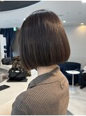 ミニボブダークブラウン暗髪