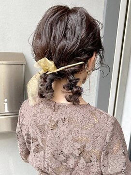 ケーツー あべのキューズモ-ル店(K-two) 結婚式*お呼ばれヘア*ツインアレンジ*チュールアレンジ