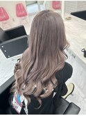 【外国人風】ホワイトブロンド×波巻きロング