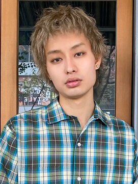 ラパンセヴェールメンズ 栄(LA PENSEE VERT MEN'S) メンズスパイキーショート×ハイトーン