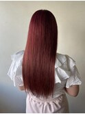 チェリーレッド/ワインレッド/赤髪/暖色/髪質改善/韓国風
