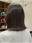 ぱつっとボブ/切りっぱなしボブ/赤味消しアディクシーカラー